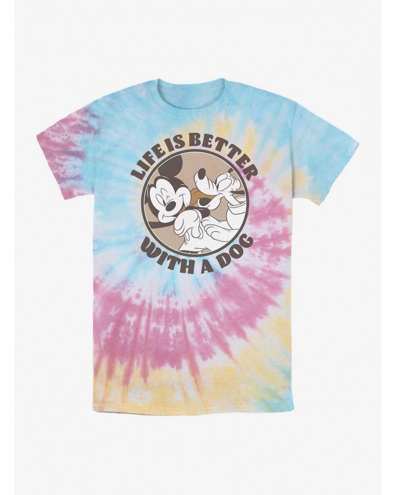 Disney Mickey Mouse Dog Life Tie Dye T-Shirt $8.08 T-Shirts