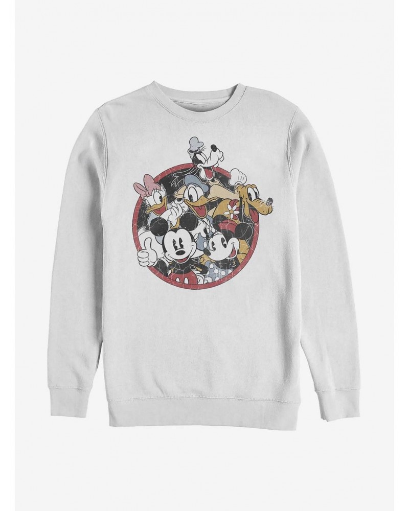 Disney Mickey Mouse And Friends Retro Crew Sweatshirt $12.10 Sweatshirts