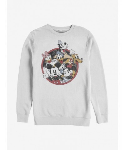 Disney Mickey Mouse And Friends Retro Crew Sweatshirt $12.10 Sweatshirts