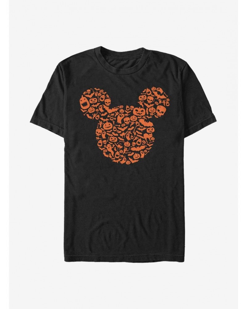 Disney Mickey Mouse Mouse Ears Halloween Icons T-Shirt $6.88 T-Shirts