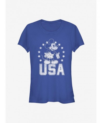 Disney Mickey Mouse USA Mickey Girls T-Shirt $9.76 T-Shirts