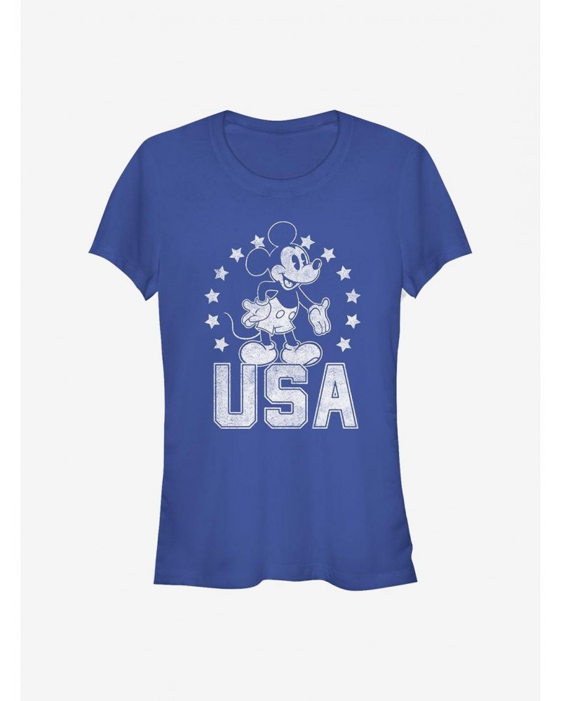 Disney Mickey Mouse USA Mickey Girls T-Shirt $9.76 T-Shirts