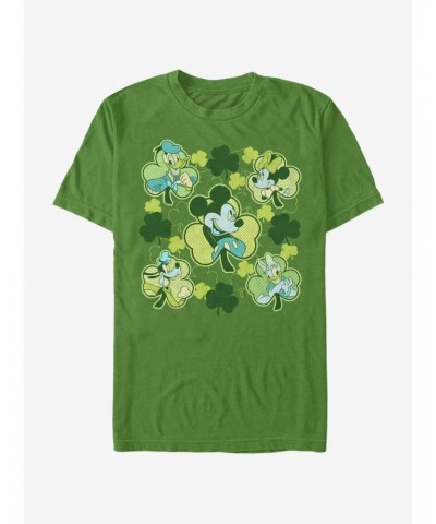 Disney Mickey Mouse Mickey Friends Clovers T-Shirt $5.93 T-Shirts