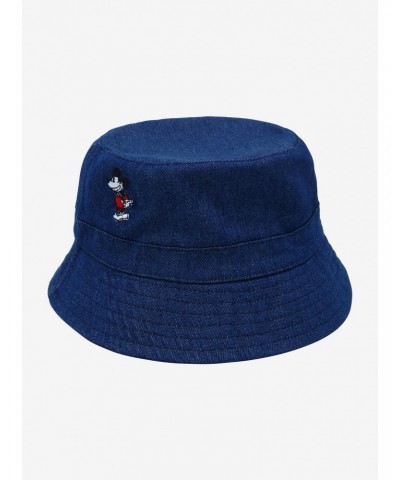 Disney Mickey Mouse Embroidered Denim Bucket Hat $7.96 Hats