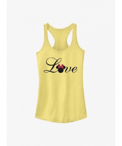 Disney Minnie Mouse Minnie Love Script Girls Tank $7.37 Tanks