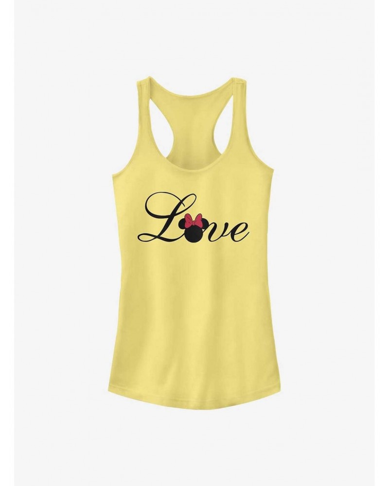 Disney Minnie Mouse Minnie Love Script Girls Tank $7.37 Tanks