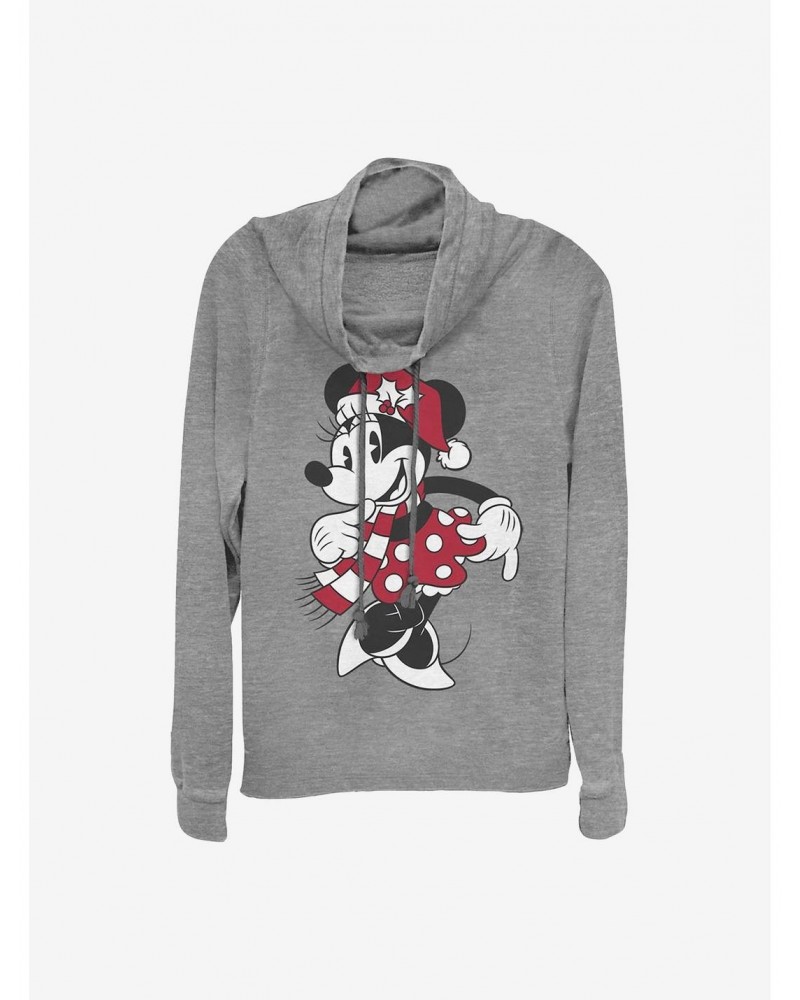 Disney Minnie Mouse Minnie Hat Cowlneck Long-Sleeve Girls Top $15.45 Tops