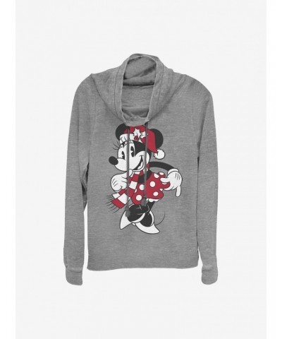 Disney Minnie Mouse Minnie Hat Cowlneck Long-Sleeve Girls Top $15.45 Tops