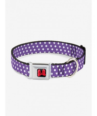 Disney Minnie Mouse Bow Ears Monogram Dots Dog Collar Seatbelt Buckle $8.70 Buckles