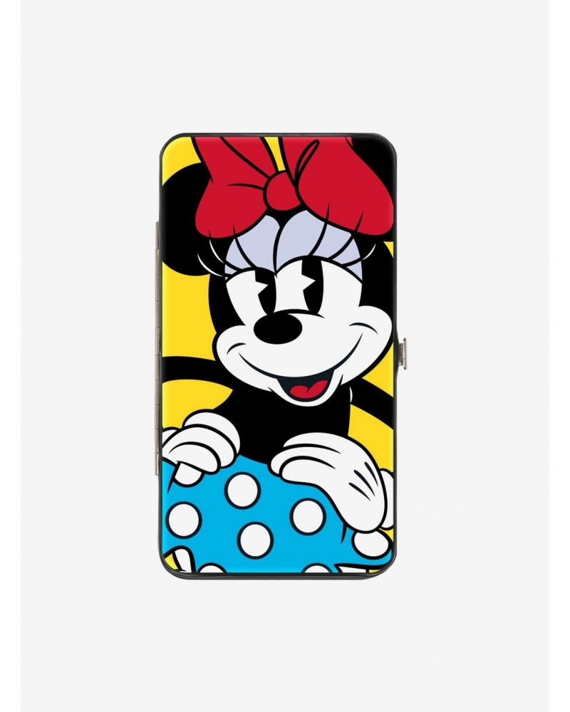 Disney Minnie Mouse Smiling Pose Dots Hinged Wallet $7.73 Wallets