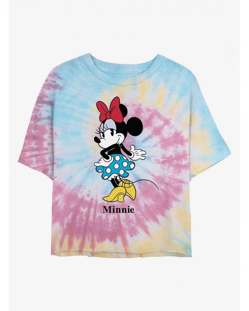 Disney Minnie Mouse Minnie Skirt Tie Dye Crop Girls T-Shirt $9.68 T-Shirts