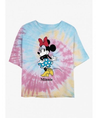 Disney Minnie Mouse Minnie Skirt Tie Dye Crop Girls T-Shirt $9.68 T-Shirts