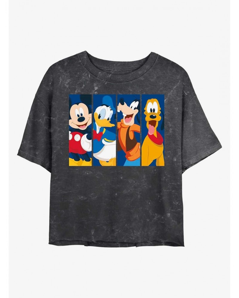 Disney Mickey Mouse Bro Time Mineral Wash Crop Girls T-Shirt $10.17 T-Shirts