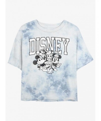 Disney Mickey Mouse Classic Group Tie-Dye Girls Crop T-Shirt $7.40 T-Shirts