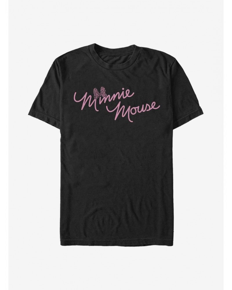 Disney Minnie Mouse Cursive Bow T-Shirt $9.18 T-Shirts