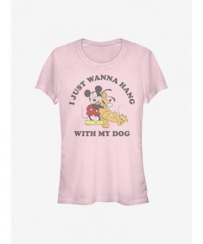 Disney Mickey Mouse Mickey Dog Lover Girls T-Shirt $8.17 T-Shirts