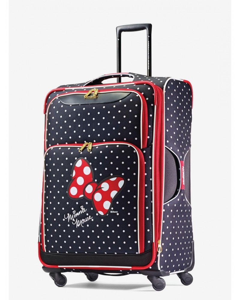 Disney Minnie Mouse Red Bow 28 Inch Spinner Softside Luggage $97.95 Luggage