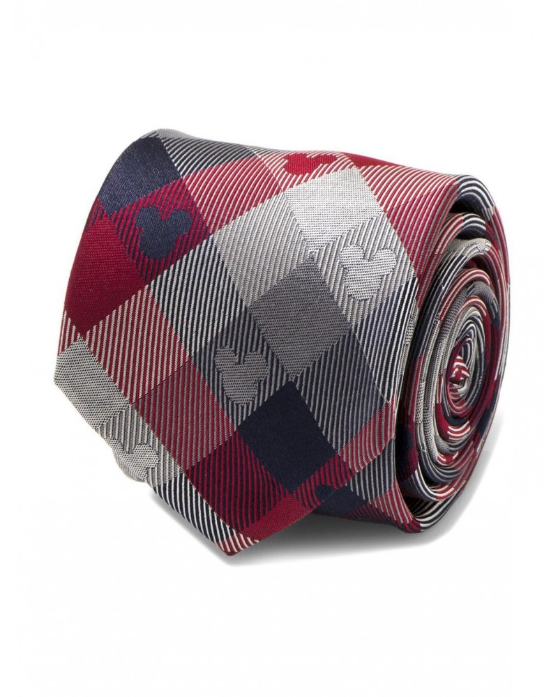 Disney Mickey Mouse Red and Blue Plaid Tie $28.12 Ties