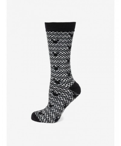 Disney Mickey Mouse Silhouette Chevron Black Men's Socks $9.75 Socks