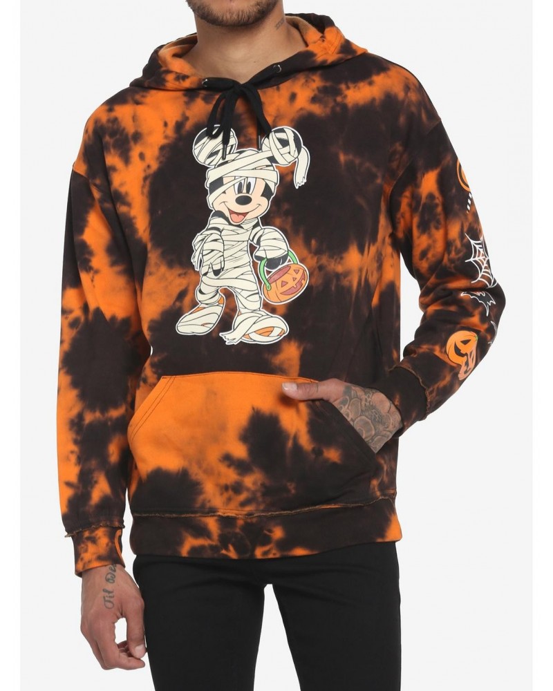 Our Universe Disney Halloween Mickey Mouse Mummy Tie-Dye Hoodie $13.60 Hoodies