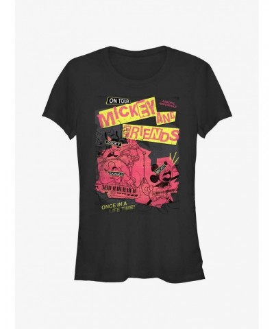 Disney Mickey Mouse Punk Rock Mickey Tour Girls T-Shirt $6.18 T-Shirts