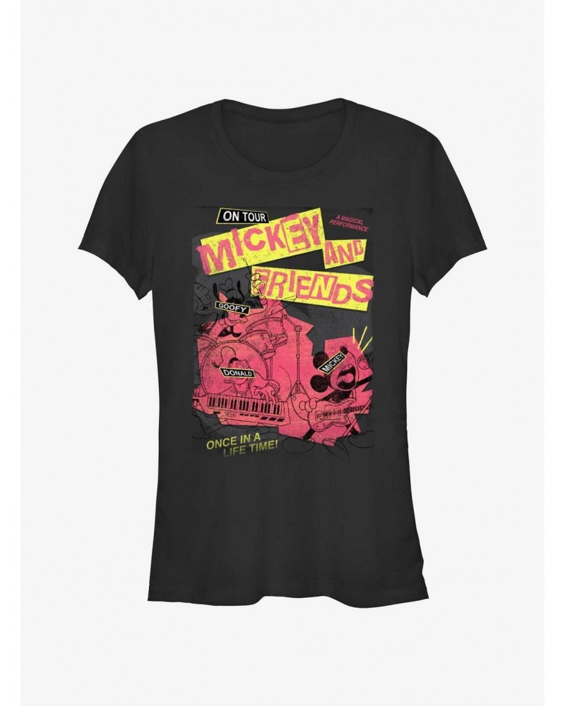 Disney Mickey Mouse Punk Rock Mickey Tour Girls T-Shirt $6.18 T-Shirts