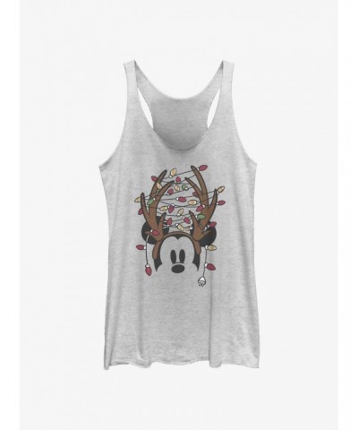 Disney Mickey Mouse Christmas Light Antlers Girls Tank $6.84 Tanks