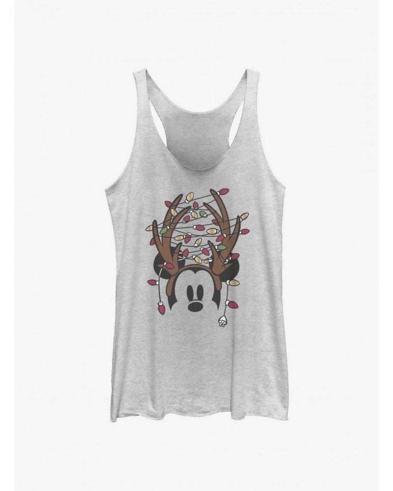 Disney Mickey Mouse Christmas Light Antlers Girls Tank $6.84 Tanks