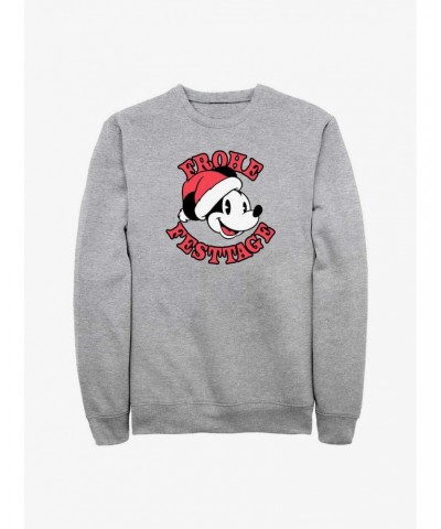 Disney Mickey Mouse Frohe Festtage Happy Holidays in German Sweatshirt $12.10 Sweatshirts