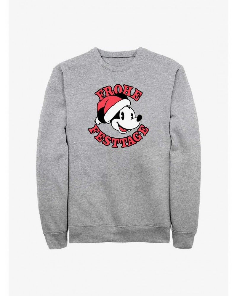 Disney Mickey Mouse Frohe Festtage Happy Holidays in German Sweatshirt $12.10 Sweatshirts