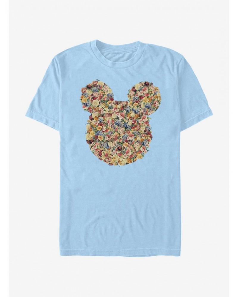 Disney Mickey Mouse Floral Mickey Head T-Shirt $7.07 T-Shirts