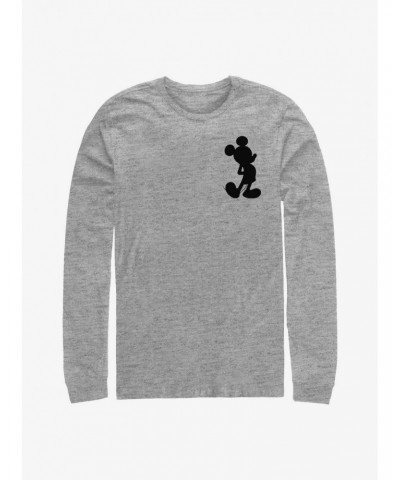 Disney Mickey Mouse Mickey Silhouette Long-Sleeve T-Shirt $9.21 T-Shirts