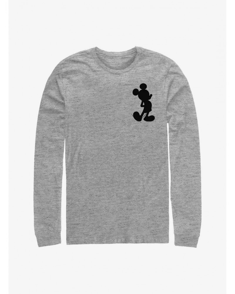 Disney Mickey Mouse Mickey Silhouette Long-Sleeve T-Shirt $9.21 T-Shirts