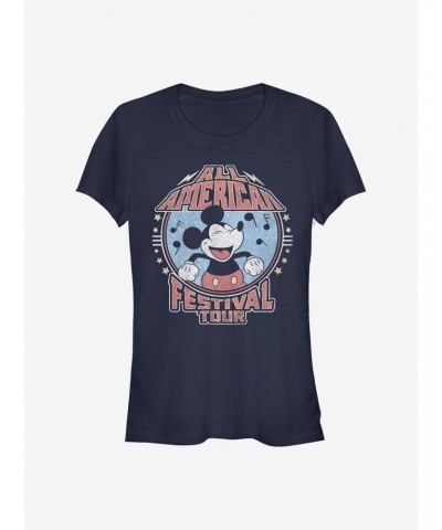 Disney Mickey Mouse All American Festival Tour Girls T-Shirt $9.36 T-Shirts