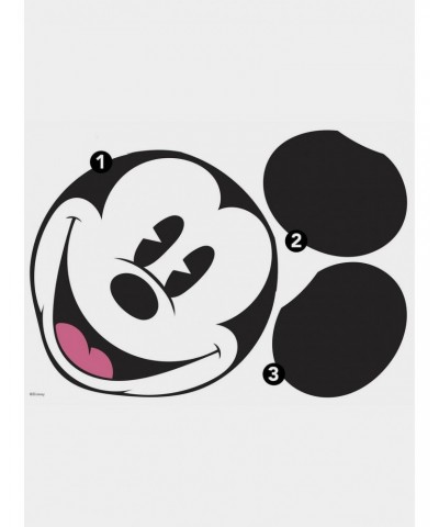 Disney Classic Mickey Head XL Peel And Stick Wall Decal $8.88 Decals