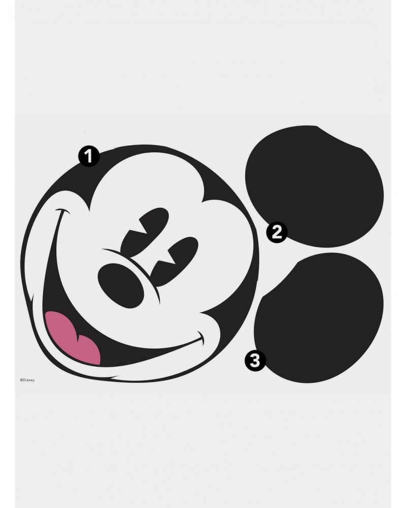 Disney Classic Mickey Head XL Peel And Stick Wall Decal $8.88 Decals