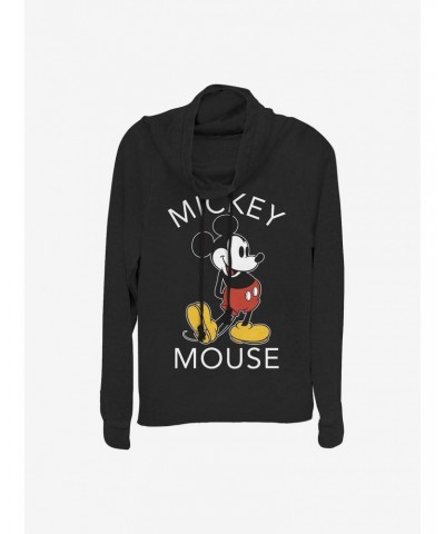 Disney Mickey Mouse Mickey Classic Cowlneck Long-Sleeve Girls Top $15.45 Tops