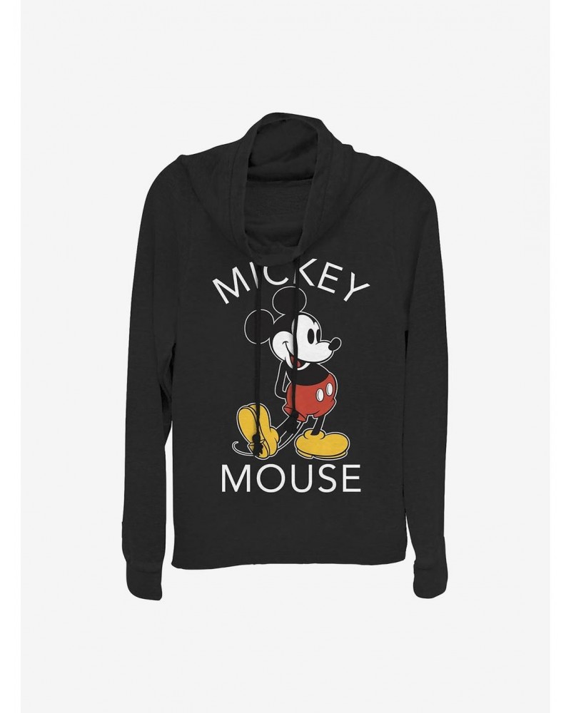 Disney Mickey Mouse Mickey Classic Cowlneck Long-Sleeve Girls Top $15.45 Tops