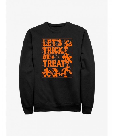 Disney Mickey Mouse Let's Trick or Treat Spiderweb Sweatshirt $9.74 Sweatshirts