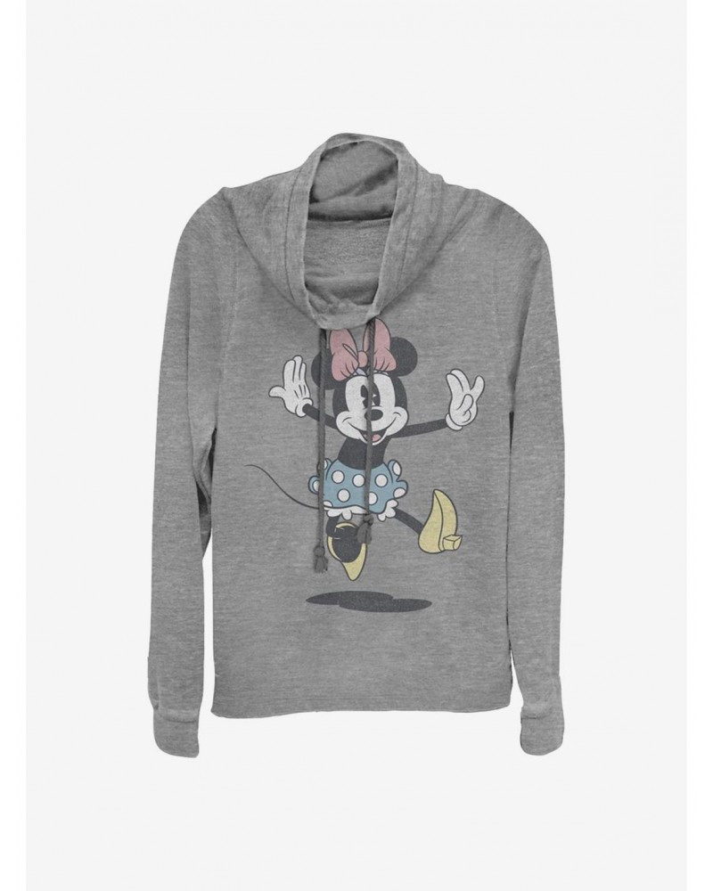 Disney Minnie Mouse Minnie Jump Cowlneck Long-Sleeve Girls Top $11.85 Tops