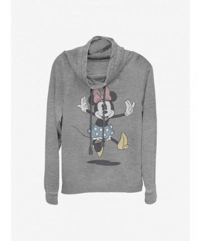 Disney Minnie Mouse Minnie Jump Cowlneck Long-Sleeve Girls Top $11.85 Tops