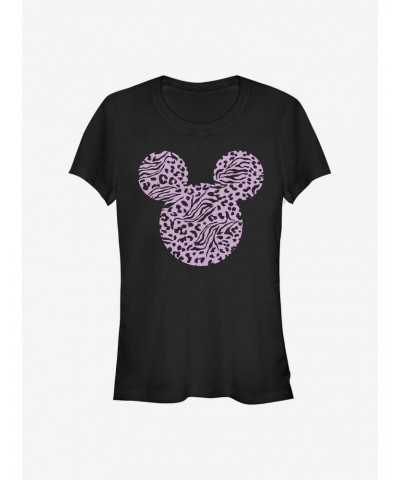 Disney Mickey Mouse Mickey Zebra Cheeta Fill Girls T-Shirt $9.96 T-Shirts