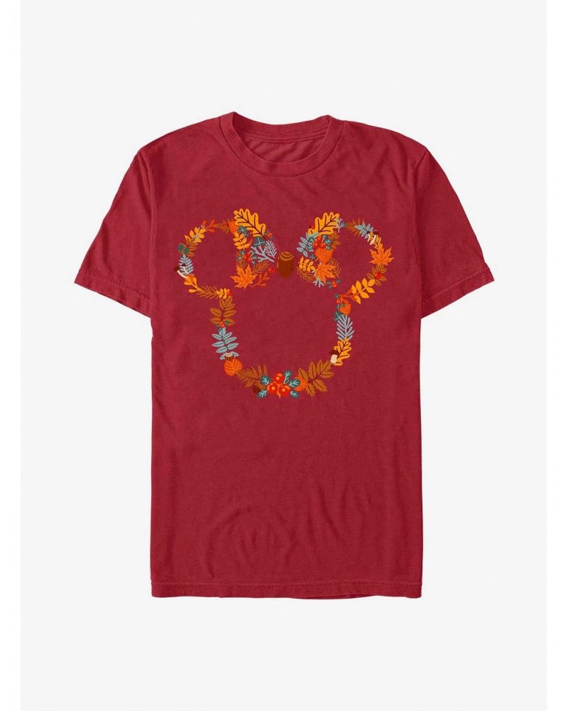 Disney Minnie Mouse Fall Leaf Wreath T-Shirt $7.46 T-Shirts