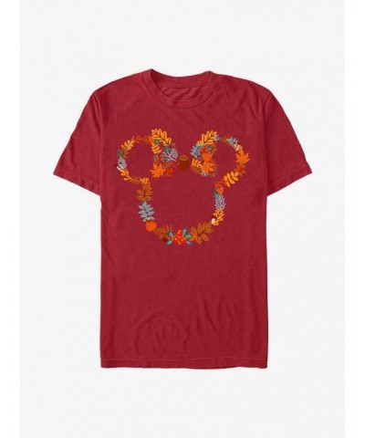 Disney Minnie Mouse Fall Leaf Wreath T-Shirt $7.46 T-Shirts