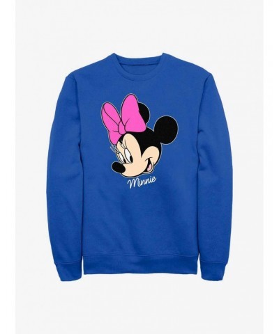 Disney Minnie Mouse Minnie Big Face Sweatshirt $9.45 Sweatshirts