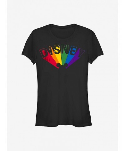 Disney Mickey Mouse Logo Prism Rainbow Ears T-Shirt $9.36 T-Shirts