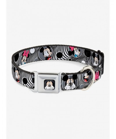 Disney Mickey Mouse Minnie Peek A Boo Seatbelt Buckle Dog Collar $11.95 Pet Collars