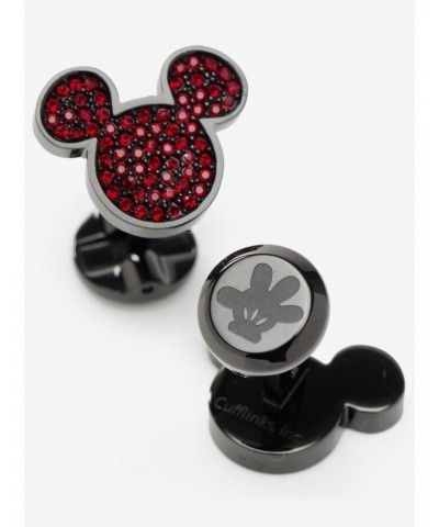 Disney Mickey Mouse Maroon Crystal Cufflinks $64.23 Cufflinks