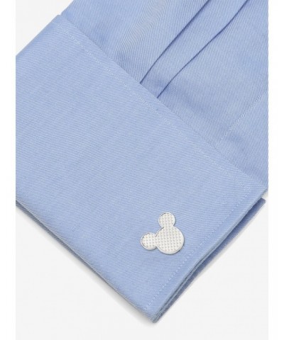 Disney Mickey Mouse Silhouette Basket Weave Cufflinks $37.68 Cufflinks