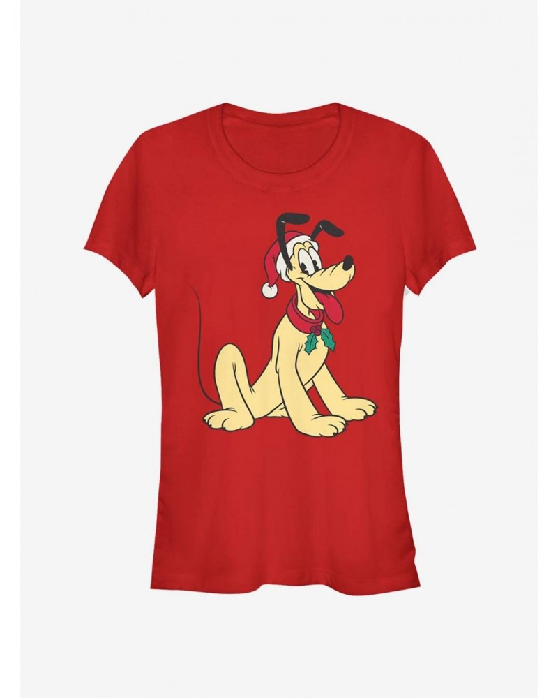 Disney Pluto Holiday Hat Classic Girls T-Shirt $8.96 T-Shirts